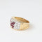 Bague 51 Bague jonc en or jaune 18k, rubis et diamants 58 Facettes