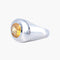 Bague 54 Bague citrine ovale en or blanc 18k 58 Facettes
