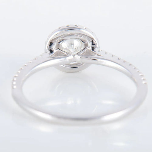 Bague 52 Bague solitaire en or blanc 750 avec diamants 0,40 ct 58 Facettes