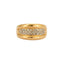 Bague 52 Bague jonc pavée de diamants en or jaune 750 58 Facettes