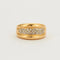 Bague 52 Bague jonc pavée de diamants en or jaune 750 58 Facettes