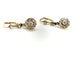 Boucles d'oreilles Boucles d’oreilles dormeuses Art déco motif fleur en or 18k et platine diamants 58 Facettes M8616