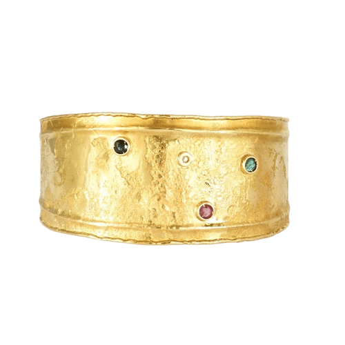 Bracelet De Prejilus - Bracelet manchette en or 18k serti de pierres 58 Facettes M8621