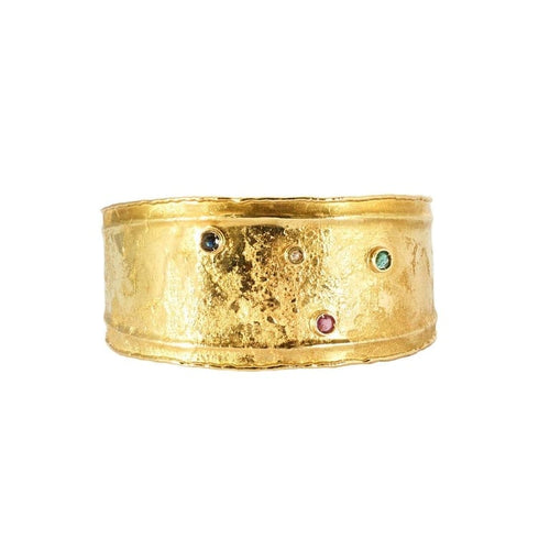 Bracelet De Prejilus - Bracelet manchette en or 18k serti de pierres 58 Facettes M8621