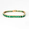 Bracelet Bracelet ligne en or jaune 18k serti d’émeraudes 58 Facettes M8861