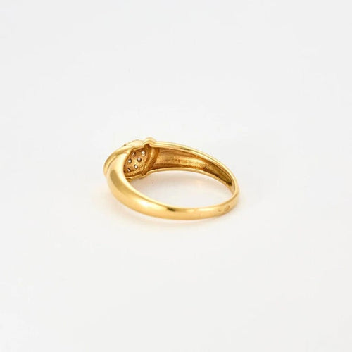 Bague 56 Bague demi-jonc en or 18k sertie de diamants 58 Facettes M8876