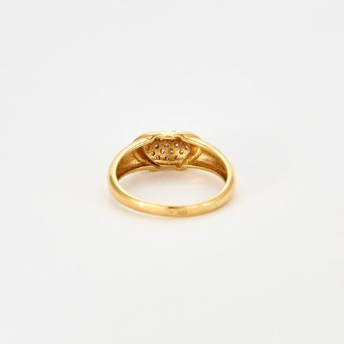 Bague 56 Bague demi-jonc en or 18k sertie de diamants 58 Facettes M8876