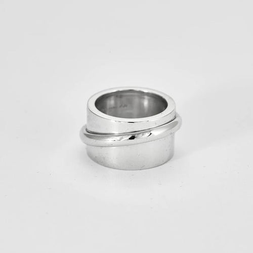 Bague 49 Dinh Van Ariane - Bague bandeau en or blanc 18k 58 Facettes M8826