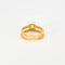 Bague 54 Bague double jonc en or jaune 18k avec péridot 58 Facettes C31C