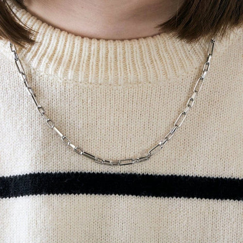 Collier Collier en or blanc 18k, maille alternée 1/3 58 Facettes M8845