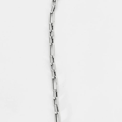 Collier Collier en or blanc 18k, maille alternée 1/3 58 Facettes M8845