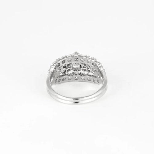 Bague 57 Mellerio - Bague Art déco en platine et diamants 58 Facettes M8926