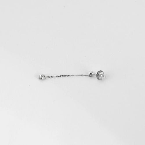 Boucles d'oreilles La Brune et La Blonde 360° - Boucles d'oreilles pendantes en or blanc et diamants 58 Facettes M8927