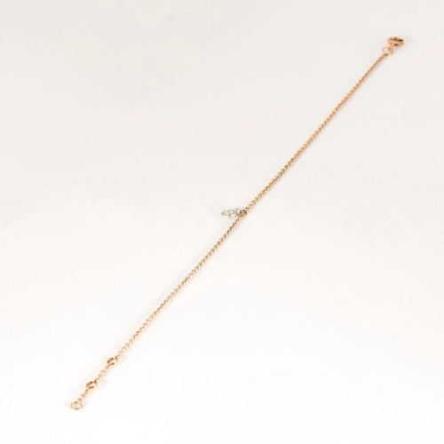 Bracelet La Brune et La Blonde - Bracelet en or rose 18k et diamant 0,05 ct 58 Facettes M8927