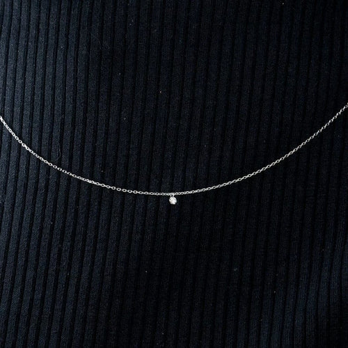 Collier La Brune et la Blonde 360° - Collier en or blanc 18K et diamant 58 Facettes M8927