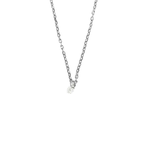 Collier La Brune et la Blonde 360° - Collier en or blanc 18K et diamant 58 Facettes M8927