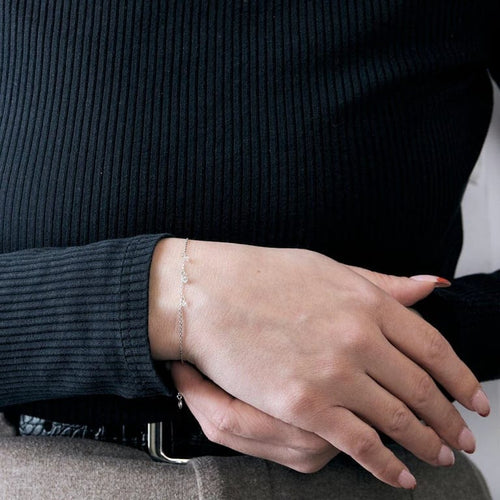 Bracelet LA BRUNE ET LA BLONDE - Bracelet en or blanc 18k et diamants 58 Facettes M8927