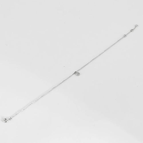 Bracelet La Brune et La Blonde - Bracelet en or blanc 18k avec diamant 0,05 ct 58 Facettes M8927