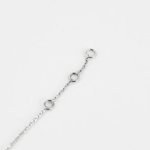 Bracelet La Brune et La Blonde - Bracelet en or blanc 18k avec diamant 0,05 ct 58 Facettes M8927