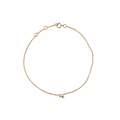 Bracelet La Brune et La Blonde - Bracelet en or rose 18k et diamant 0,10 ct 58 Facettes M8927
