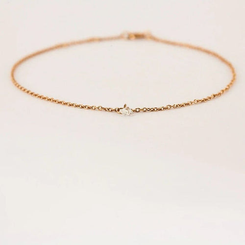 Bracelet La Brune et La Blonde - Bracelet en or rose 18k et diamant 0,10 ct 58 Facettes M8927