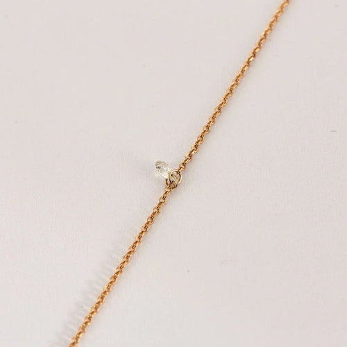 Bracelet La Brune et La Blonde - Bracelet en or rose 18k et diamant 0,10 ct 58 Facettes M8927