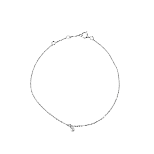 Bracelet La Brune et La Blonde - Bracelet en or blanc 18k et diamant 0,10 ct 58 Facettes M8927