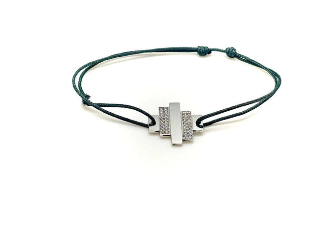 Bracelet Dinh Van - Bracelet en or blanc et diamants 58 Facettes M9101