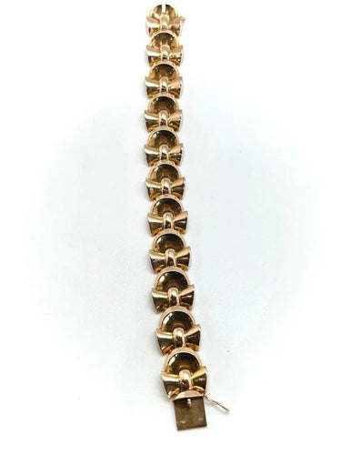 Bracelet Bracelet Art déco à motifs nœuds en or jaune 18k 58 Facettes M8991