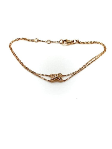 Bracelet Chaumet Jeux de Liens - Bracelet en or rose 18k et diamants 58 Facettes M9148
