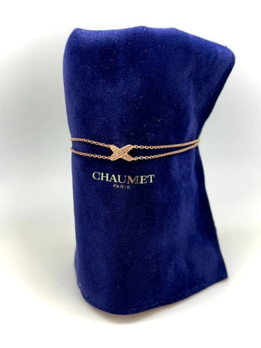 Bracelet Chaumet Jeux de Liens - Bracelet en or rose 18k et diamants 58 Facettes M9148
