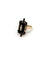 Bague 55 Bague ancienne en or jaune 14k sertie d’onyx et perles fines 58 Facettes M9101
