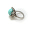 Bague 51 Bague ancienne en or blanc 18k avec turquoise et diamants 58 Facettes M9157
