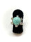 Bague 51 Bague ancienne en or blanc 18k avec turquoise et diamants 58 Facettes M9157