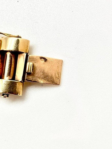 Bracelet Bracelet Tank en or jaune et or blanc 18k 58 Facettes M9274