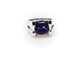 Bague 54 Bague de créateur en or blanc 18k avec améthyste 58 Facettes M9242