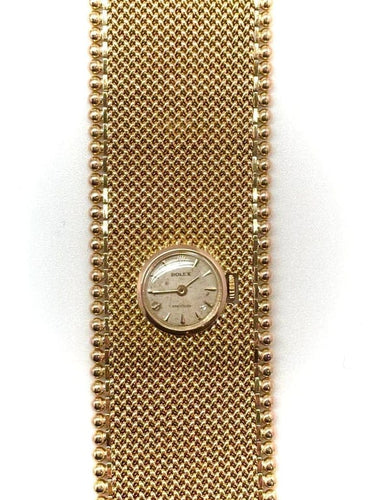 Montre Rolex - Montre bijou avec bracelet manchette en or jaune 18k 58 Facettes M9294