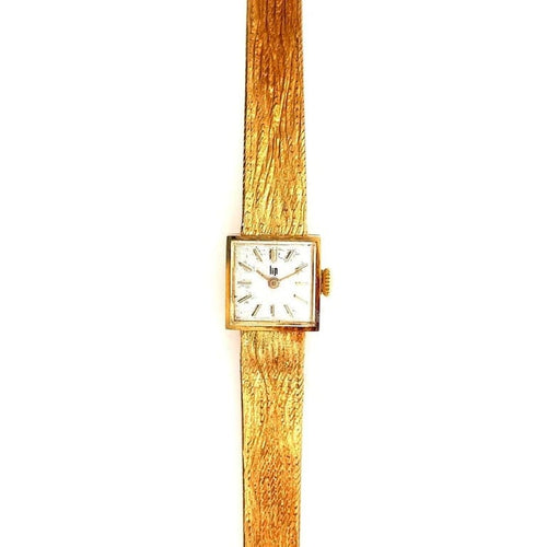 Montre Lip - Montre femme vintage en or jaune 18 carats 58 Facettes