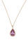 Pendentif Pendentif en or rose 18 carats avec saphir rose et diamants 58 Facettes 351137