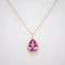 Pendentif Pendentif en or rose 18 carats avec saphir rose et diamants 58 Facettes 351137