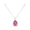 Pendentif Pendentif en or rose 18 carats avec saphir rose et diamants 58 Facettes 351137