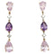 Boucles d'oreilles Boucles d'oreilles pendantes en or rose avec diamants, améthystes et kunzites 58 Facettes