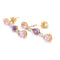 Boucles d'oreilles Boucles d'oreilles pendantes en or rose avec diamants, améthystes et kunzites 58 Facettes