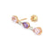 Boucles d'oreilles Boucles d'oreilles pendantes en or rose avec diamants, améthystes et kunzites 58 Facettes