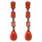Boucles d'oreilles Boucles d'oreilles en or noir 18 carats, corail et diamants 58 Facettes