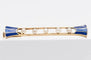 Broche Broche Art déco en or 18 carats, demi-perles et émail bleu 58 Facettes
