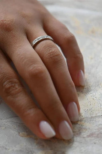 Bague 53 Bague de fiançailles en or blanc 18 carats et diamants 58 Facettes