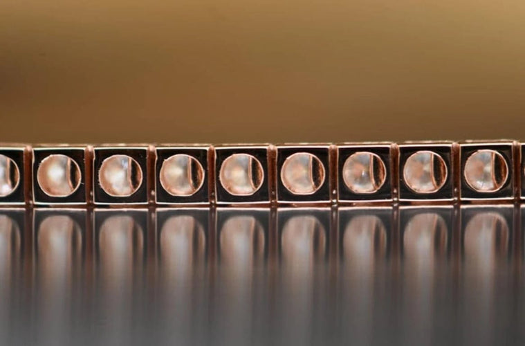 Bracelet Bracelet tennis en or rose 18 carats et diamants 58 Facettes