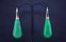 Boucles d'oreilles Boucles d’oreilles en jade avec crochets en or jaune 18 carats 58 Facettes