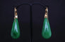 Boucles d'oreilles Boucles d’oreilles en jade avec crochets en or jaune 18 carats 58 Facettes